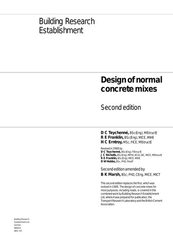 Design of Normal Concrete Mixes