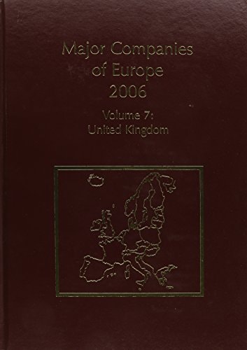 Major Companies of Europe 2006 United Kingdom
