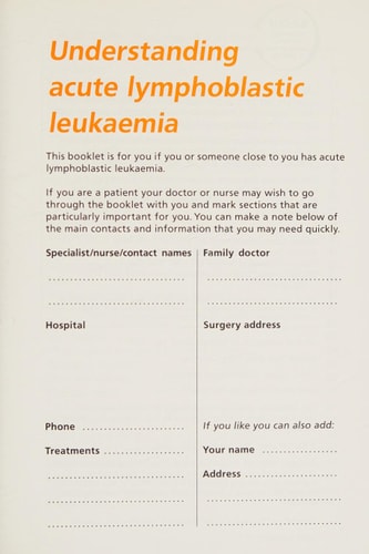 Understanding Acute Lymphoblastic Leukaemia