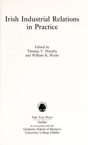 Irish Industrial Relations in Practice