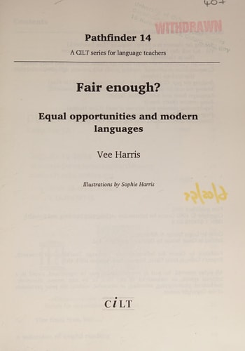 Fair Enough? Equal Opportunities and Modern Languages