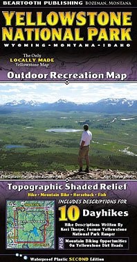 Beartooth Publishing Yellowstone National Park Trail Map
