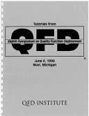 Tutorials from the Eighth Symposium on QFD