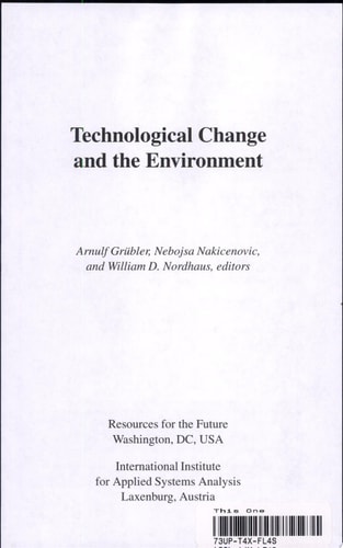 Technological Change and the Environment