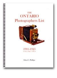 The Ontario Photographers List volume II, 1901-1925