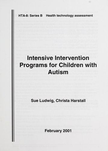 Intensive Intervention Programs for Children with Autism