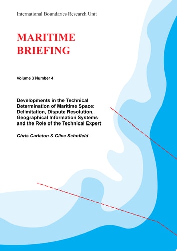 Developments in the Technical Determination of Maritime Space Delimitation, Dispute Resolution, Geographical Information Systems and the Role of the Technical Expert