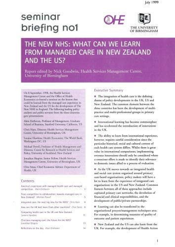 Managed Care A Model for the UK?