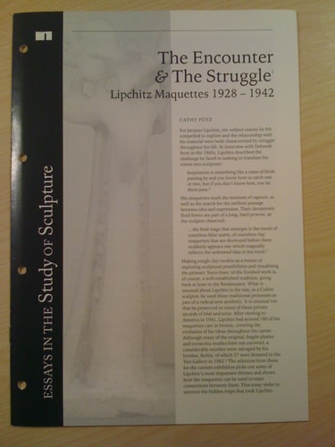 The Encounter & the Struggle: Lipchitz Maquettes 1928-1942