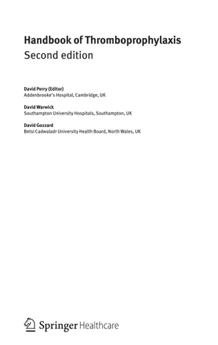 Handbook of Thromboprophylaxis