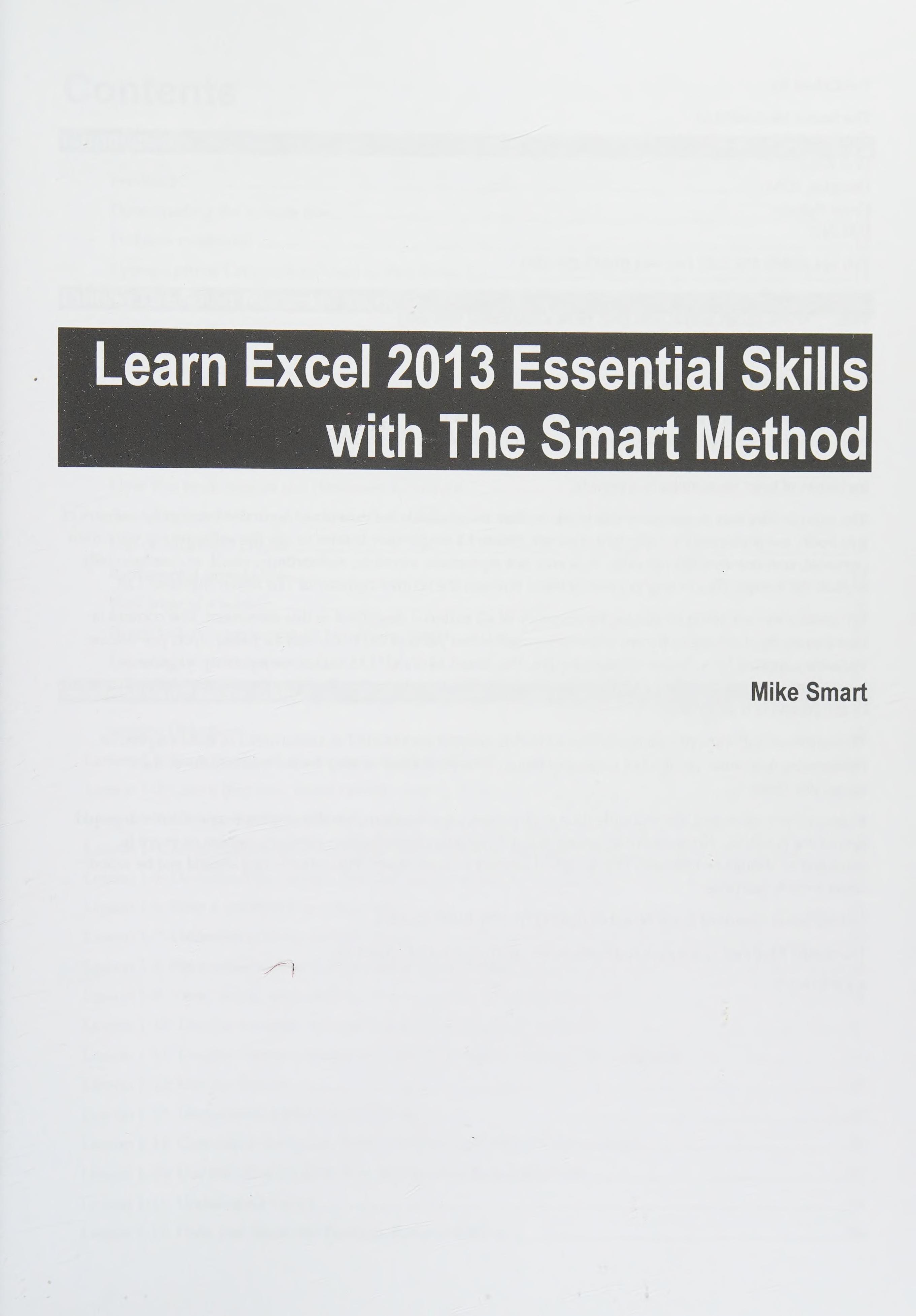 Learn Excel 2013 Essential Skills with the Smart Method