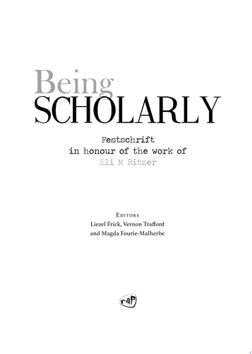 Being Scholarly
