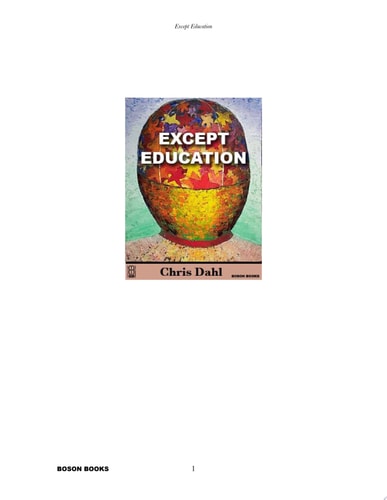 Except Education The Spectrum of Secondary Education