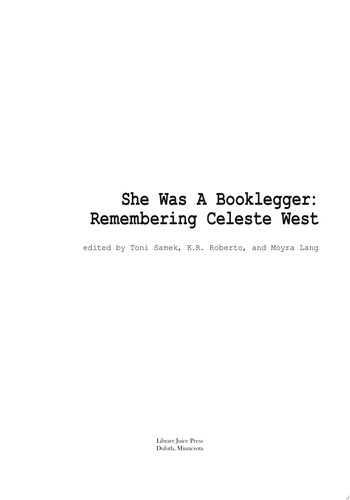 She Was a Booklegger Remembering Celeste West