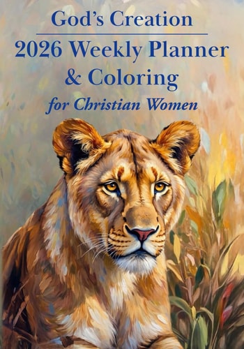 God's Creation 2026 Weekly Planner and Coloring for Christian Women