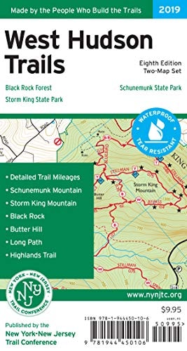 West Hudson Trails Map: Storm King State Park, Schunemunk State Park, Black Rock Forest