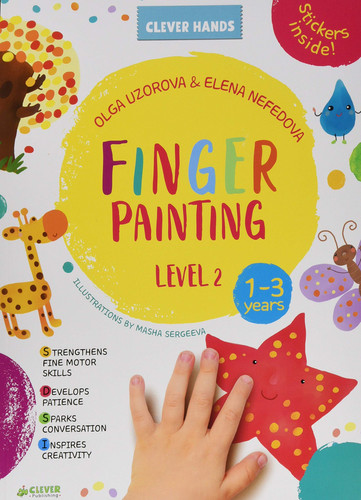 Finger Painting Level 2 Stickers Inside! Strengthens Fine Motor Skills, Develops Patience, Sparks Conversation, Inspires Creativity
