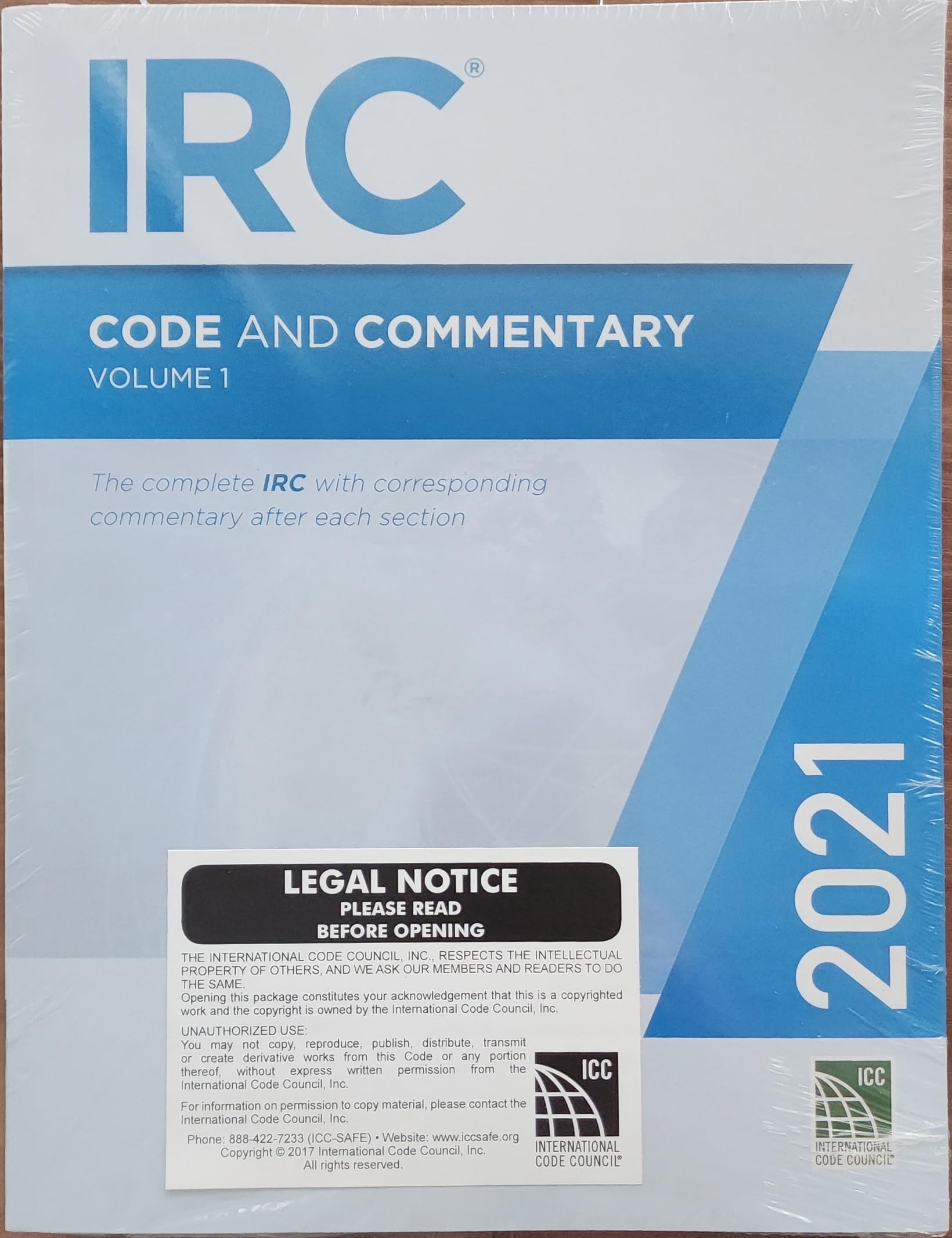 2021 IRC Code and Commentary, Volume 1