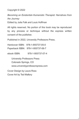 Becoming an Existential–Humanistic Therapist Narratives from the Journey
