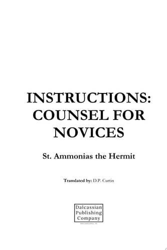 Instructions: Counsel for Novices