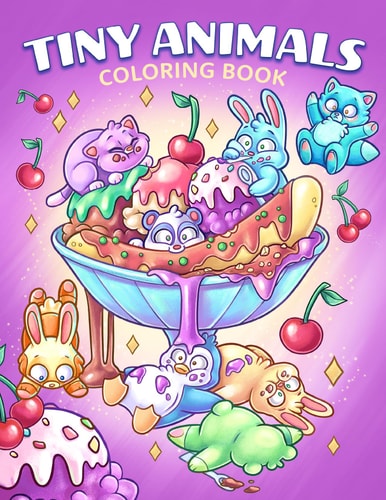 Tiny Animals Coloring Book For Adults with Hilarious Scenes for Fun and Relaxation