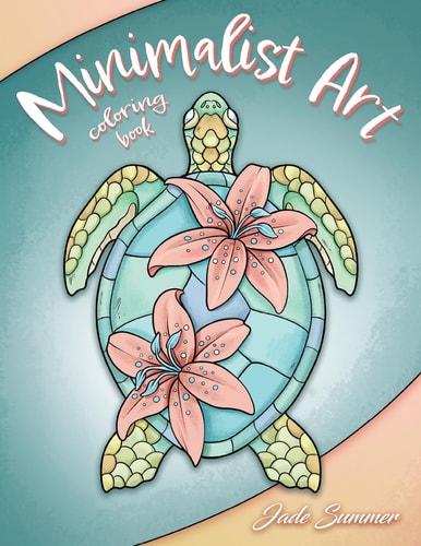 Minimalist Art Adult Coloring Book for Women and Teens with Easy Boho Designs for Stress Relief and Relaxation