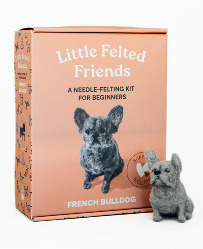 Little Felted Friends: French Bulldog: Dog Needle-Felting Beginner Kits with Needles, Wool, Supplies, and Instructions (Little Felted Friends: Needle-Felting Kits for Beginners)