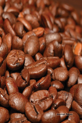 Journal Pages - Coffee Beans(Unruled) 6 X 9 , Classic Notebook- Unlined Plain Journal,for Notes,sketches, 100 Pages (Durable Cover)