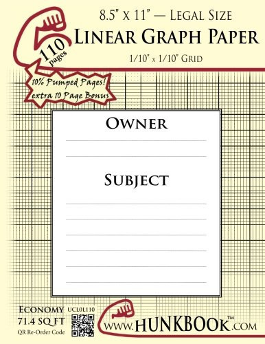 Linear Graph Paper, 1/10 Grid (UCL0L-110 Pages) Legal Size