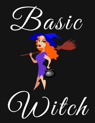 Halloween Basic Witch Journal Notebook Composition Book Wide Ruled Lined