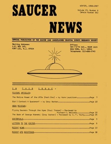 Saucer News Vol. 13, Number 4, Winter 1966-1967