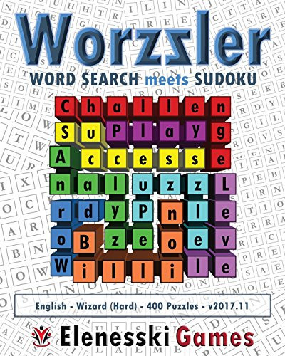 Worzzler (English, Wizard, 400 Puzzles) 2017. 11 Word Search Meets Sudoku