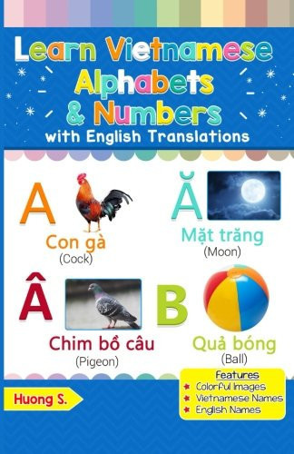 Learn Vietnamese Alphabets and Numbers Black and White Pictures and English Translations