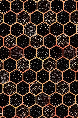 Bullet Journal Notebook Polka Dots and Hexagons Pattern 2 Graph Design - 162 Numbered Pages with 150 Graph Style Grid Pages, 6 Index Pages and 2 Key Pages for Journaling, Writing, Planning and Doodling, for Women, Men, Kids, 160 Pages, Easy to Carry Size