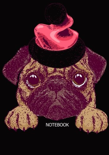 Notebook Pug Dog Notebook Lined Blank Notebook 100 Pages (Large 7x10 Inches),blank Notebook for Write In, Blank Journal Book