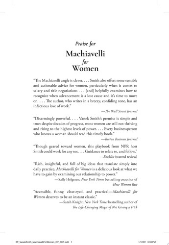 Machiavelli for Women Defend Your Worth, Grow Your Ambition, and Win the Workplace