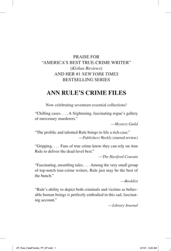 Fatal Friends, Deadly Neighbors Ann Rule's Crime Files Volume 16