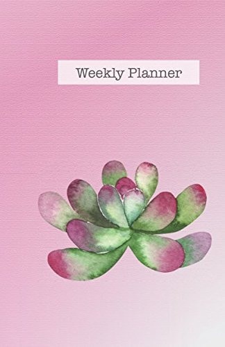 Weekly Planner Pink Cover with Succulent