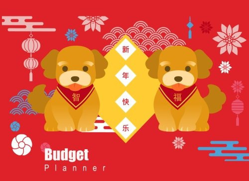 Budget Planner Lucky Dog Inspired,Expense Tracker , Budget Planner ,Categorized Expense , Weekly Expense Tracker, Bill Organizer , Personal Business Money Finance Journal Planning Workbook Notebook , Size 8. 25x6 Inches ,108 Pages,soft Glossy Vivid Color