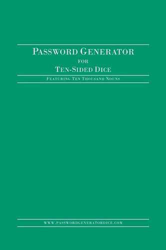 Password Generator for Ten-Sided Dice Featuring Ten Thousand Nouns