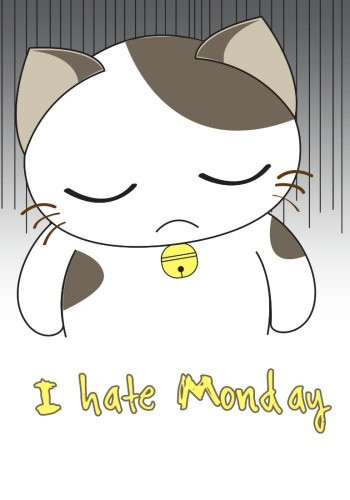 I Hate Monday Cute Design Lined Notebook 100 Pages (Large 7x10 Inches), Blank Note Book for Girl, Blank Notebook for Write In, Blank Journal Book