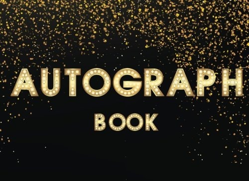 Autograph Book Celebrity Autograph Books for Adult, Woman, Kids, Scrapbook for All Your Favorite Stars, 110 Pages