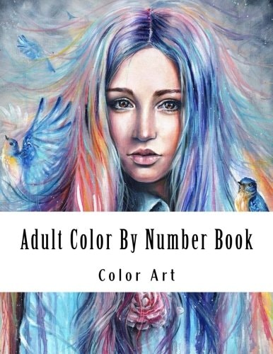 Adult Color by Number Book Large Print Color by Number Coloring Book for Adults with Dresses, Town Houses, Flowers, Gardens, and More