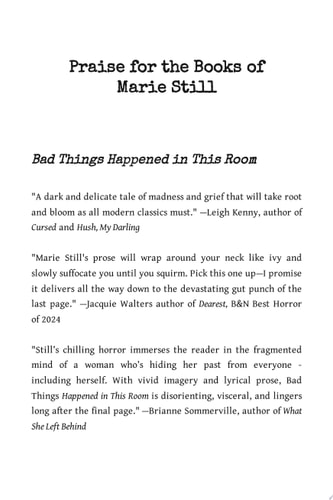 Bad Things Happened in This Room