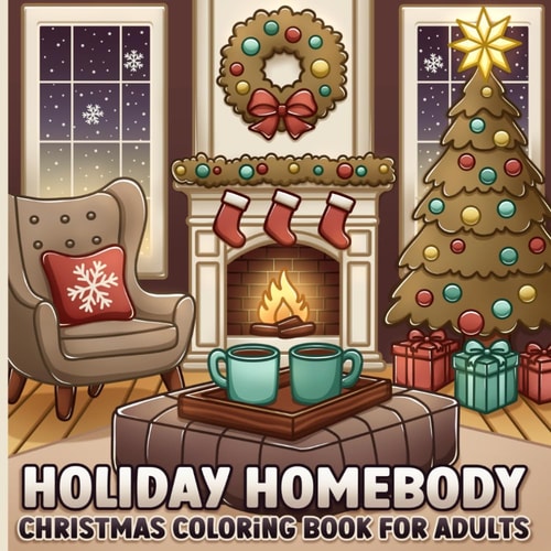 Christmas Coloring Book for Adults: Bold and Easy Holiday Homebody