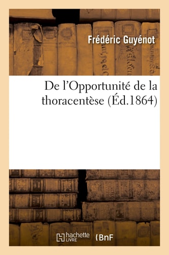 de l'Opportunité de la Thoracentèse