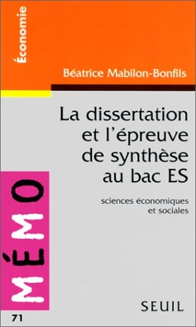 La dissertation et l'épreuve de synthèse au bac ES