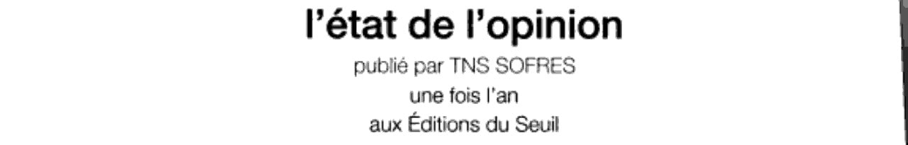 L'état de l'opinion 2009