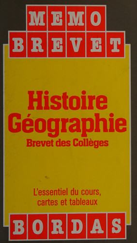 Histoire géographie Nouveau programme en vigueur à partir de septembre 1989