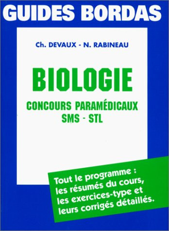 Biologie concours paramédicaux SMS-STL